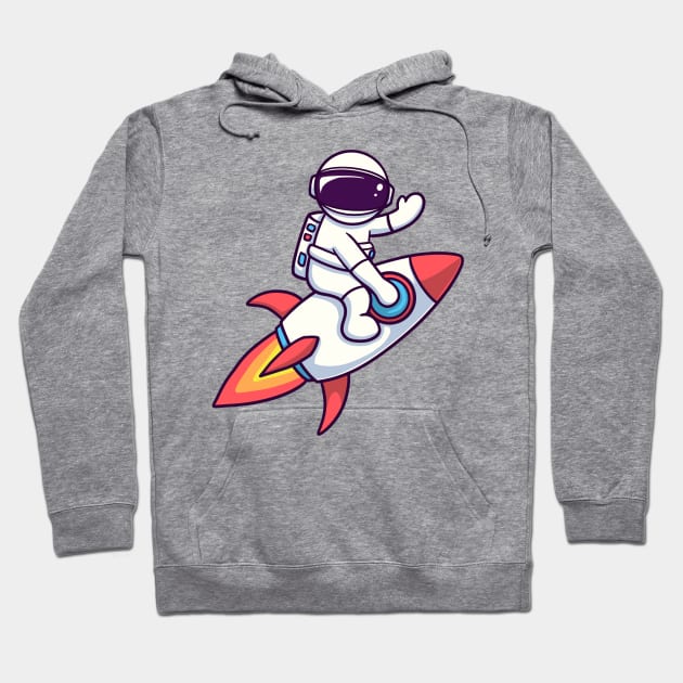 Astronaut Riding Rocket Hoodie by TirasElessa